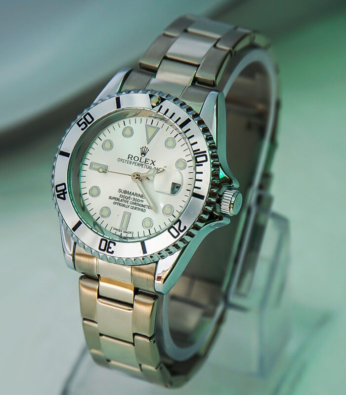rolex oyster perpetual date with silver dial
