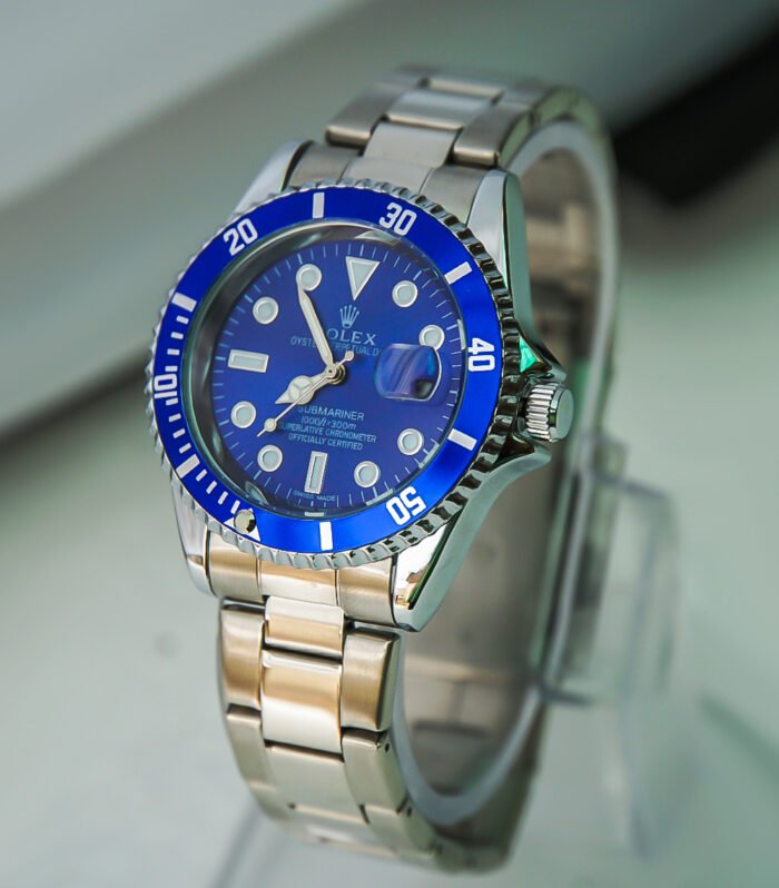 rolex oyster perpetual date with blue dial